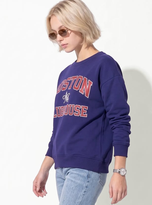 URB_N Women Printed Pullover Sweatshirt