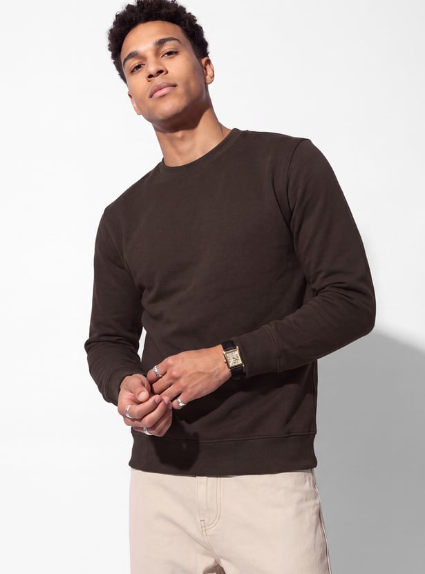 URB_N Men Solid Sweatshirt