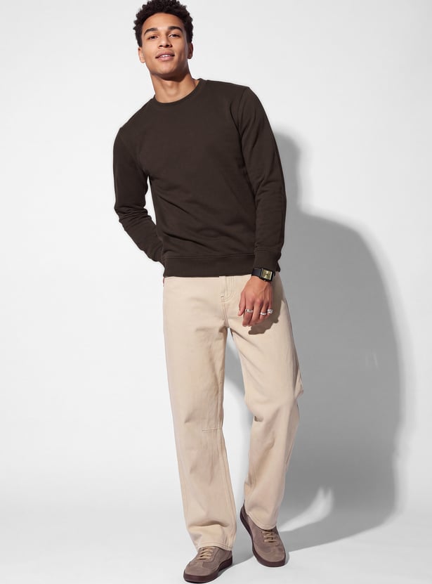URB_N Men Solid Sweatshirt