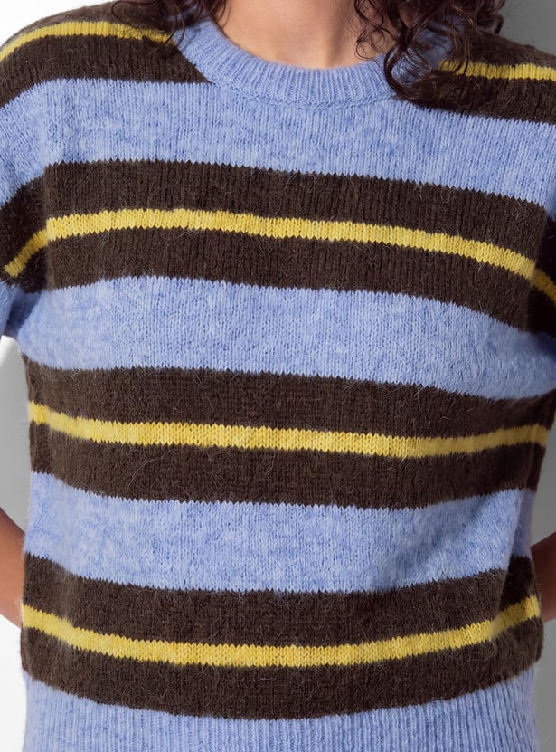 URB_N Women Striped Sweater