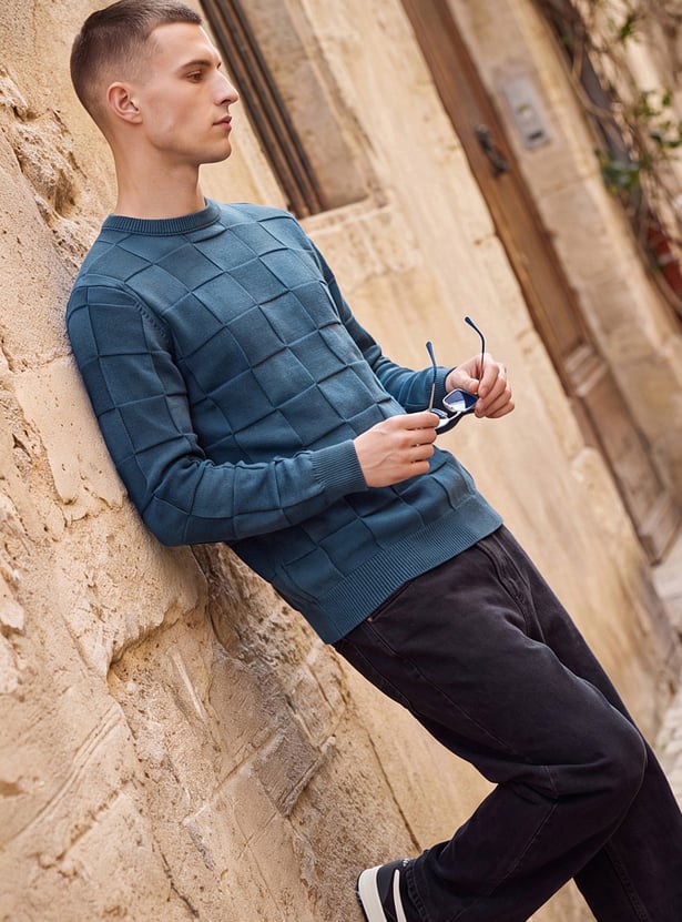URB_N Men Textured Sweater