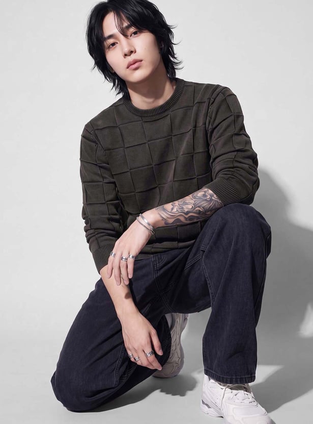 URB_N Men Textured Sweater