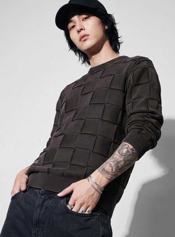URB_N Men Textured Sweater