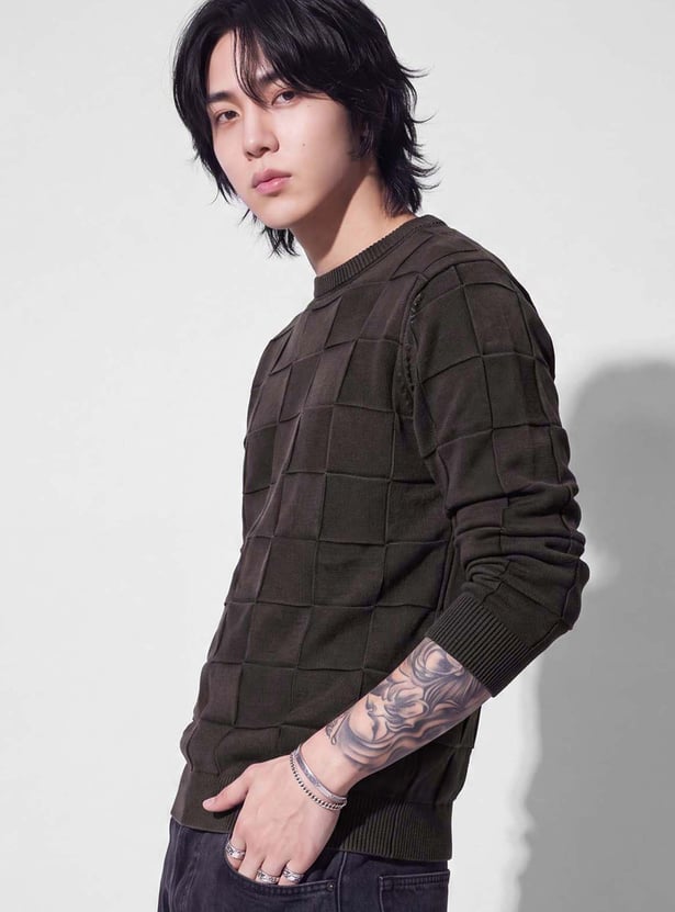 URB_N Men Textured Sweater
