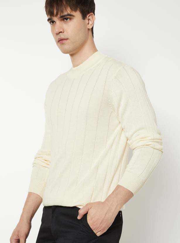 Men Textured Sweater