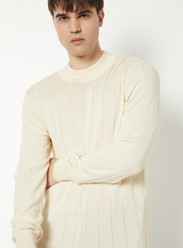 Men Textured Sweater