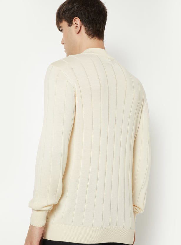 Men Textured Sweater