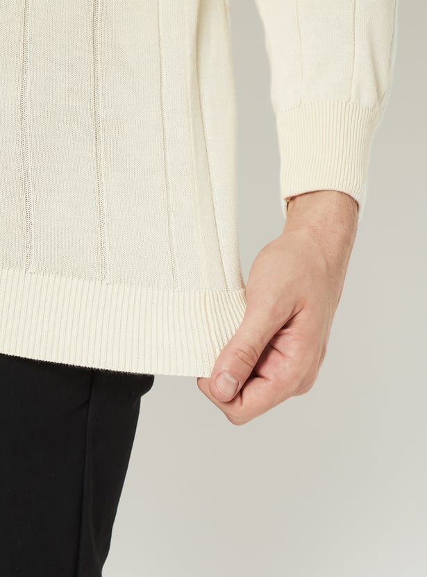 Men Textured Sweater