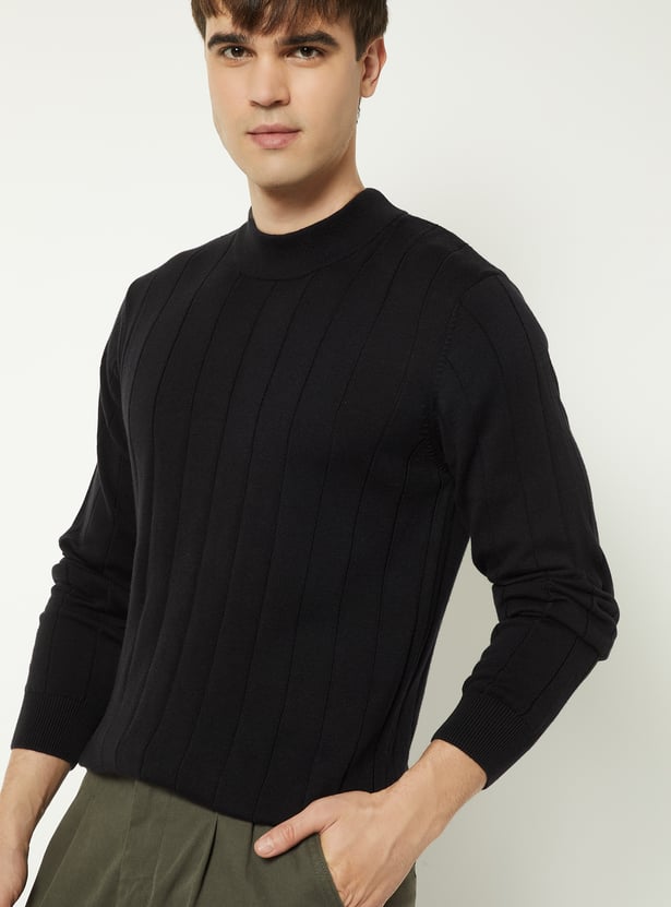 Men Textured Sweater