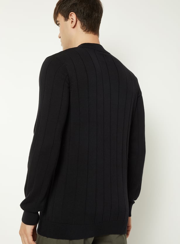 Men Textured Sweater