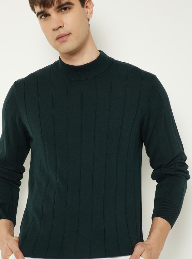 Men Textured Sweater