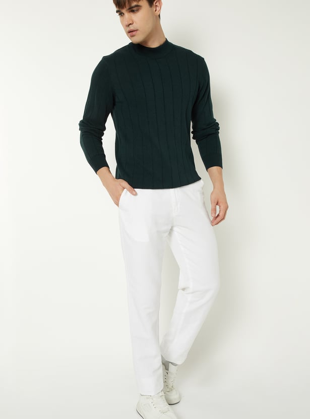 Men Textured Sweater