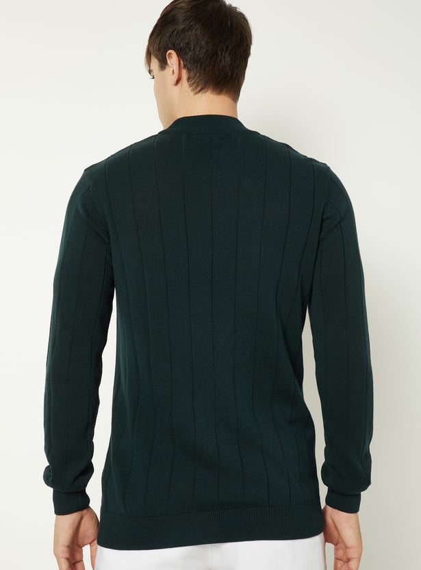 Men Textured Sweater