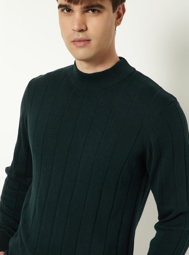 Men Textured Sweater
