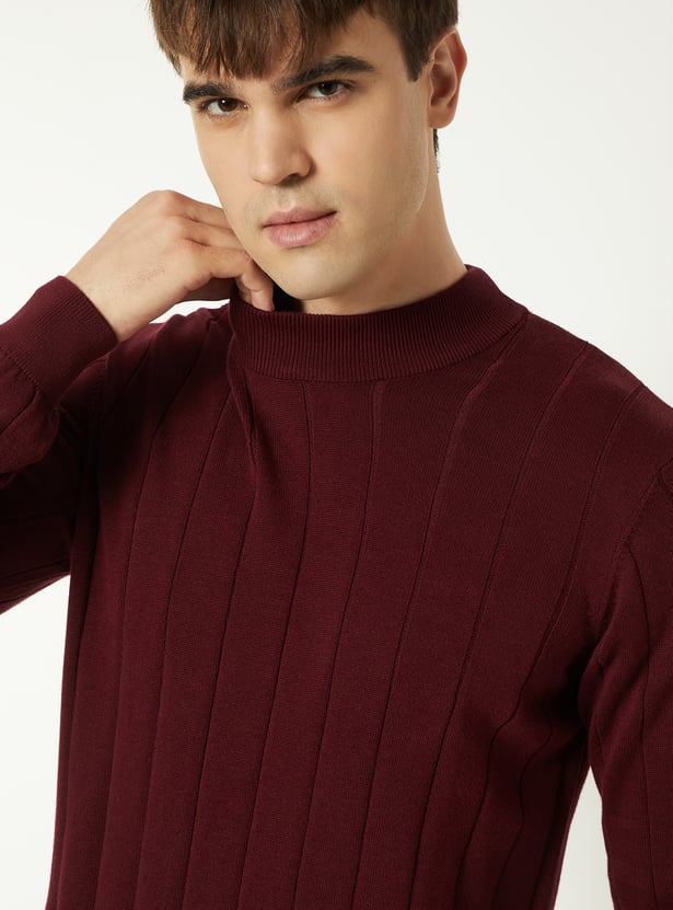 Men Textured Sweater