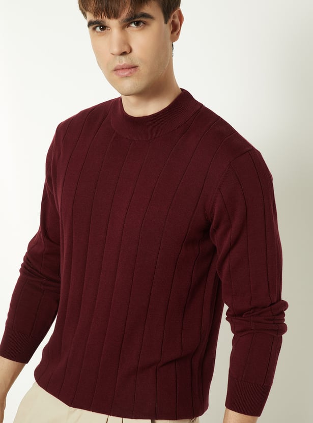 Men Textured Sweater