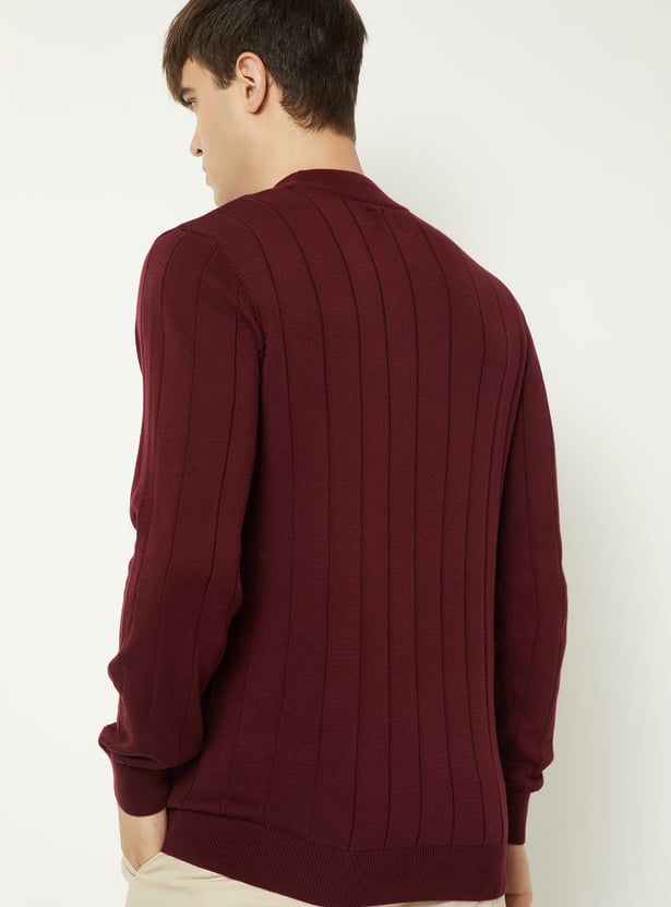 Men Textured Sweater