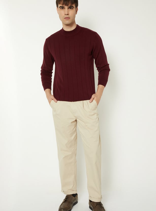 Men Textured Sweater