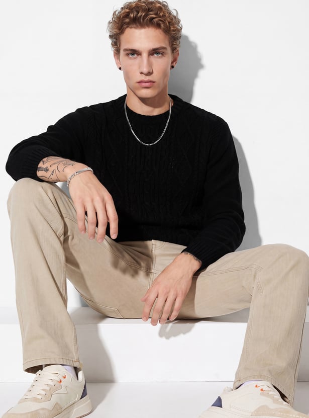 URB_N Men Textured Sweater