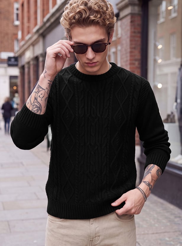 URB_N Men Textured Sweater