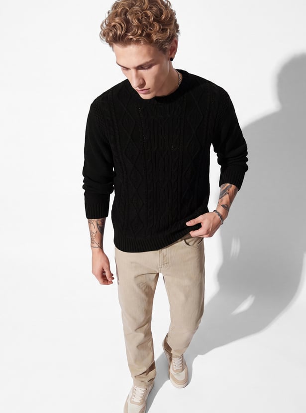 URB_N Men Textured Sweater