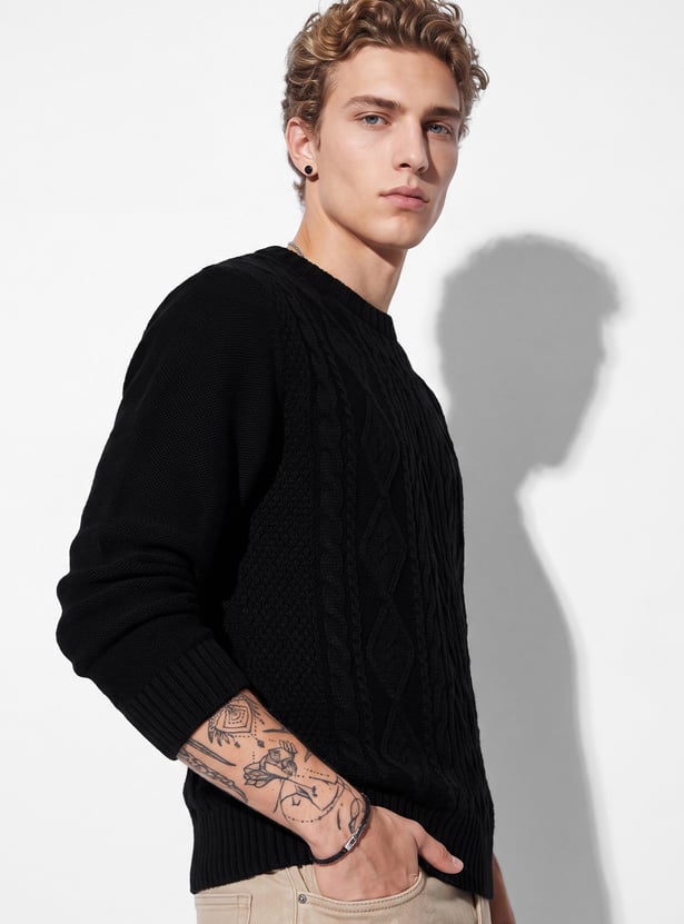 URB_N Men Textured Sweater
