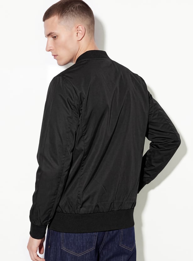 URB_N Men Solid Bomber Jacket