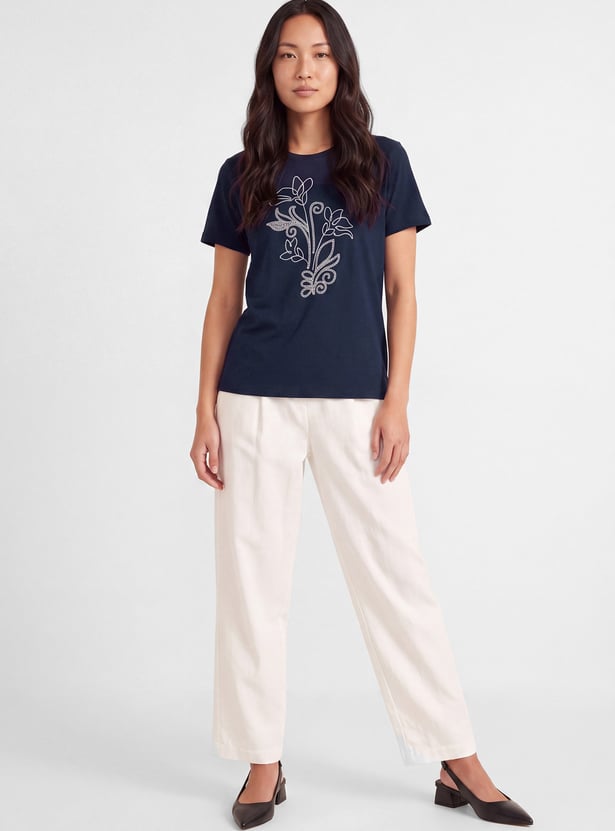 Women Floral Print T-shirt