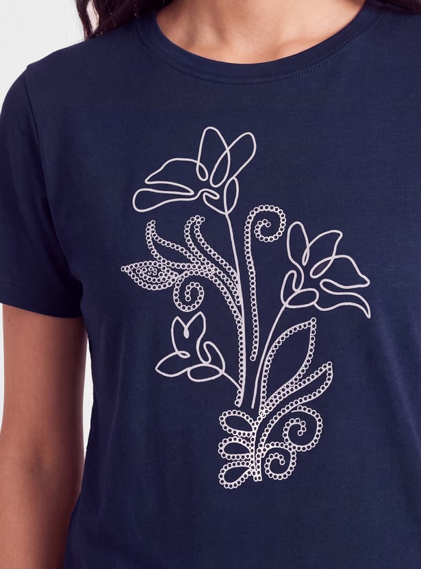 Women Floral Print T-shirt