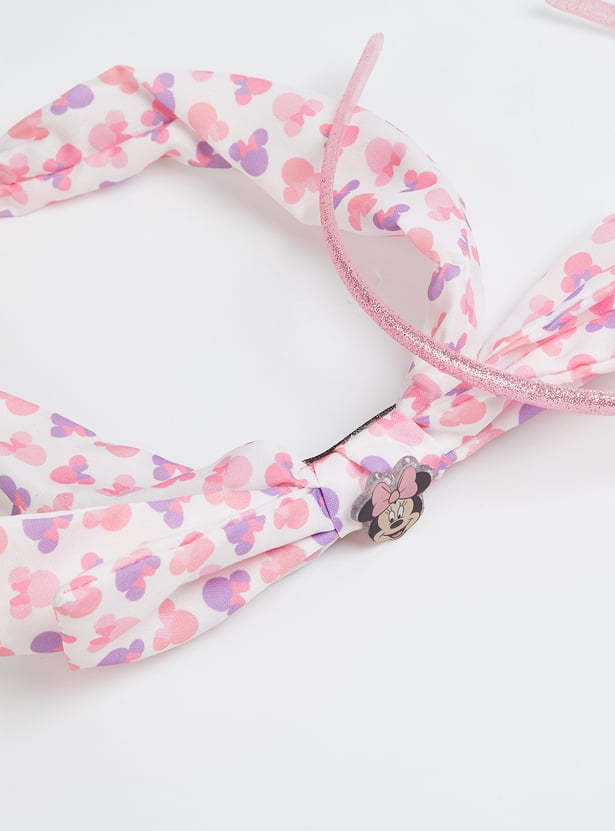 Girls Minnie Printed Head Bands - Pack of 2