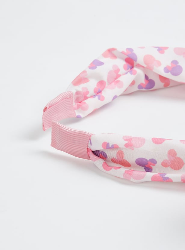 Girls Minnie Printed Head Bands - Pack of 2