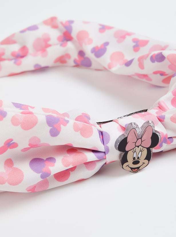 Girls Minnie Printed Head Bands - Pack of 2