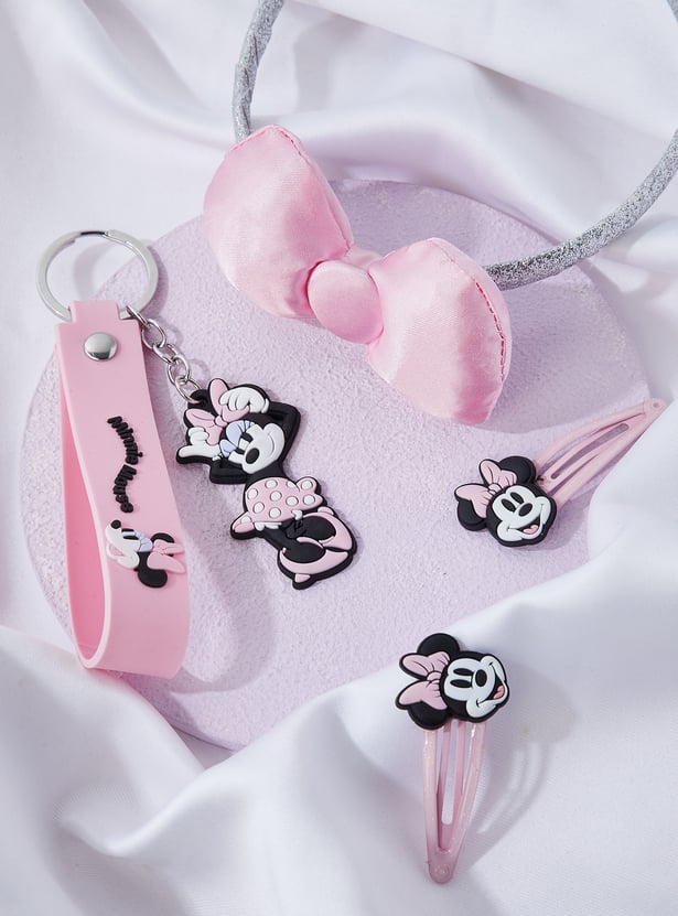 Girls Minnie Mouse Hair Accessory Set - Pack of 4