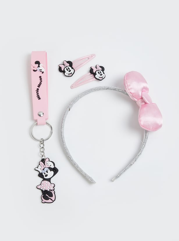 Girls Minnie Mouse Hair Accessory Set - Pack of 4
