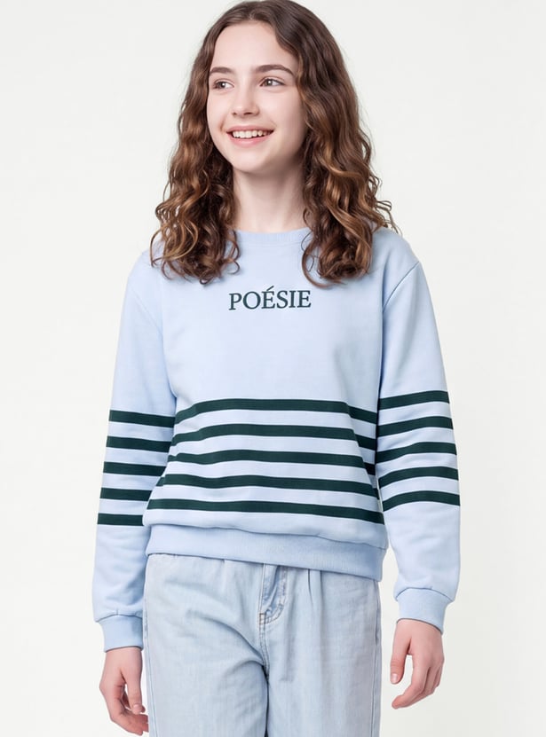 Girls Striped Sweatshirt