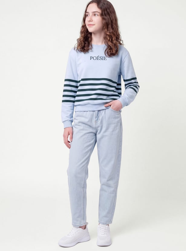 Girls Striped Sweatshirt