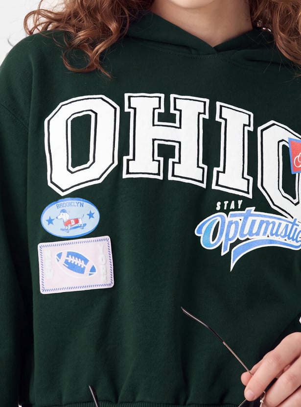 Girls Printed Hoodie