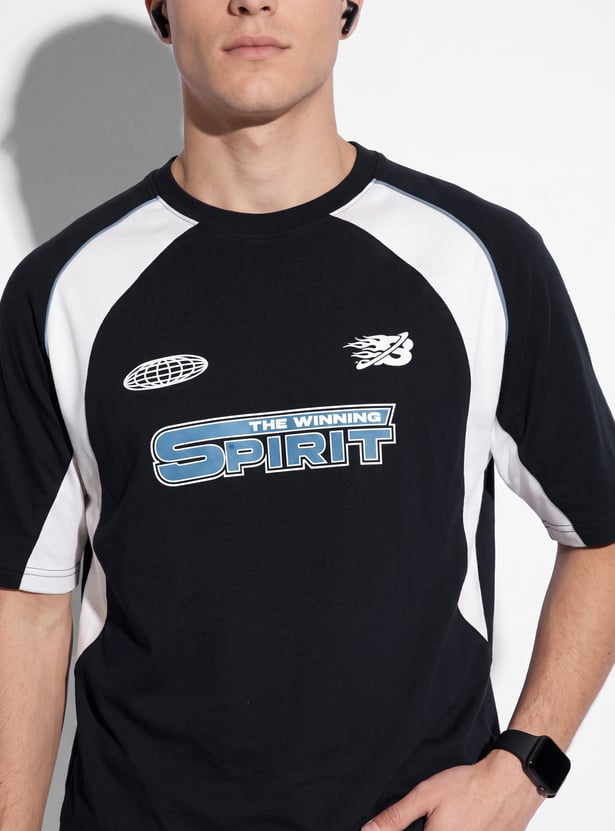 URB_N Men Oversized Raglan Sleeves T-shirt