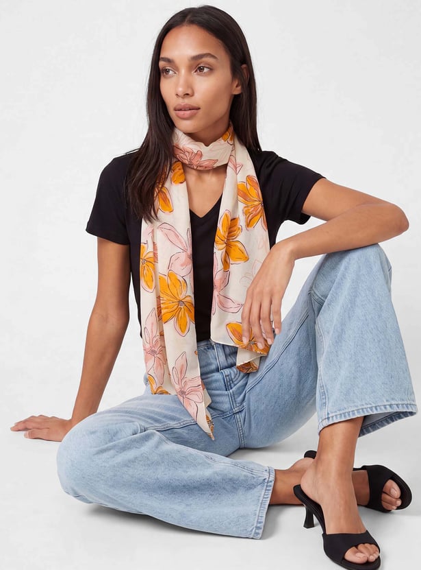 Women Floral Print Scarf