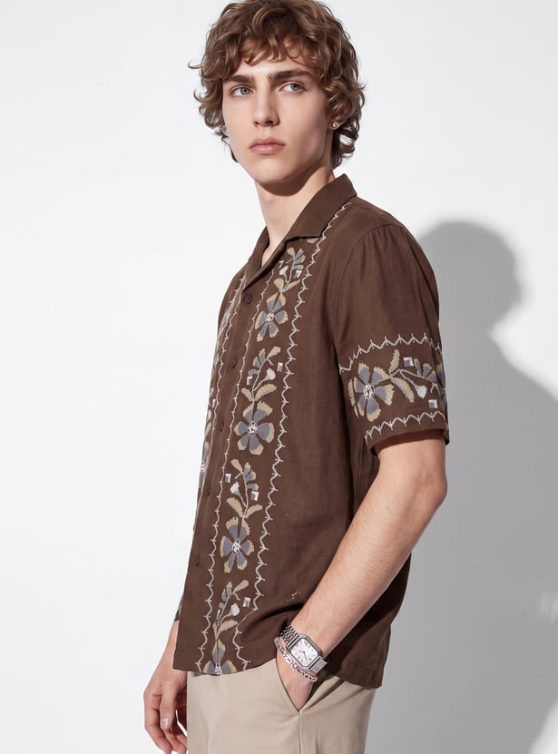 URB_N Men Embroidered Shirt