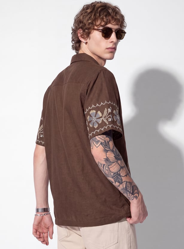 URB_N Men Embroidered Shirt