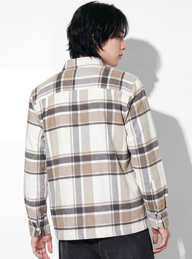 URB_N Men Checked Oversized Shirt
