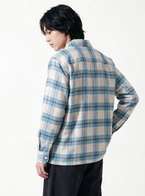 URB_N Men Checked Oversized Shirt