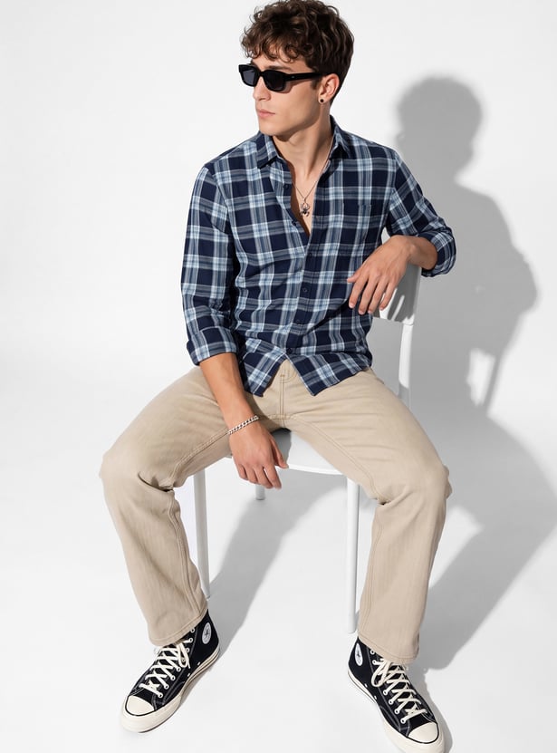 Men Checked Regular Shirt