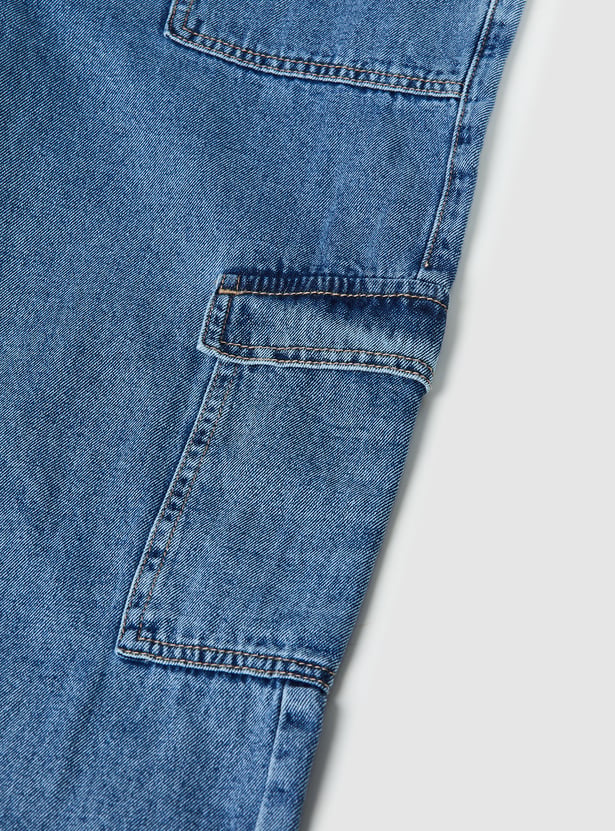 Girls Mid-Rise Cargo Jeans