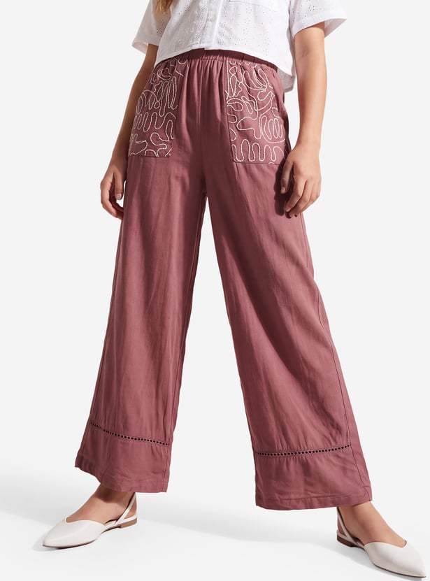 Girls Embroidered Trousers