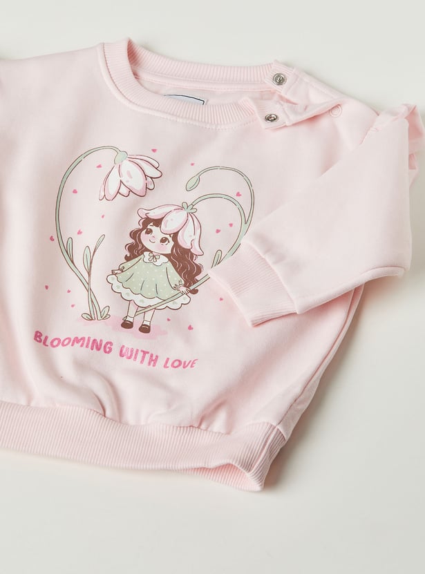 Girls Printed Sweatshirt