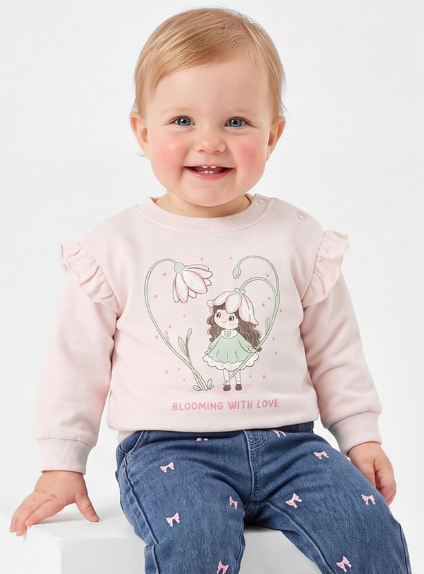 Girls Printed Sweatshirt