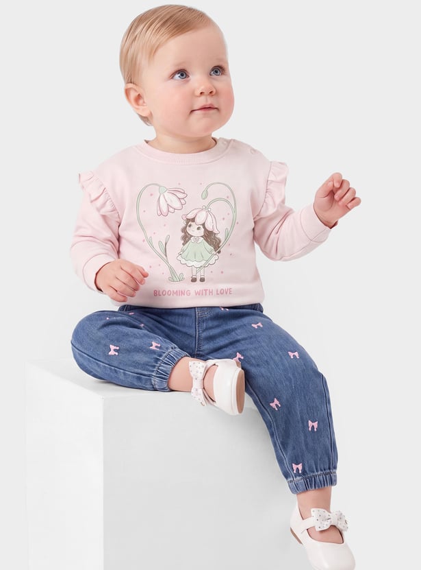 Girls Printed Sweatshirt