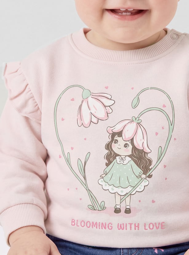 Girls Printed Sweatshirt